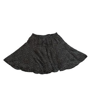 Banana Republic Women’s Size XS Black White Polka Dot Mini Flutter Skirt Stylish
